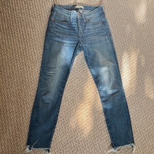 Madewell 9" high rise skinny crop jeans